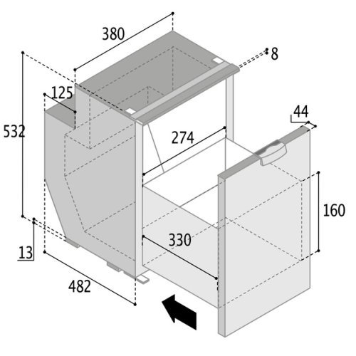 Cooler drawer C51DW -12/24V - 42 l