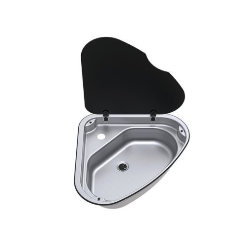 Sink stainless steel Hinge left, 8.7 litres