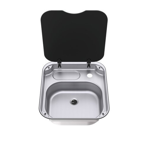 Sink stainless steel 140x400x445mm, 7,5 litres rectangular H140xW400xD445mm