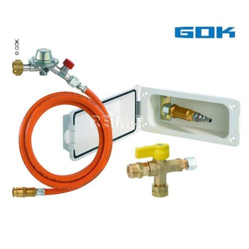 Service hatch set gas with RV and coupling