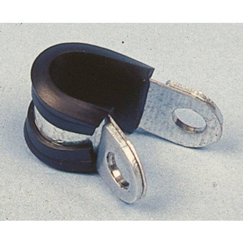 Gas pipe clamp metal with rubber inlay 8mm, 5 pcs.