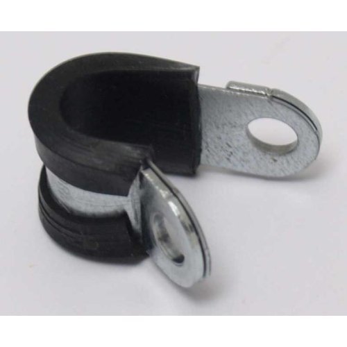 Gas pipe clamp metal with rubber inlay 5St