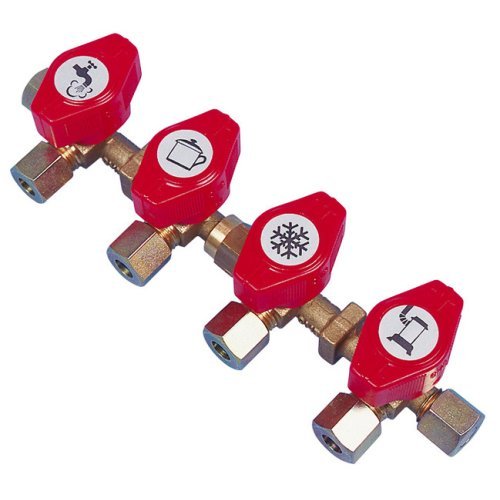 Gas valve block VK4, 4xinput 8mm