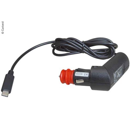 USB car charging cable 12-24V, 5V, 300mA, cable length: 1,8m
