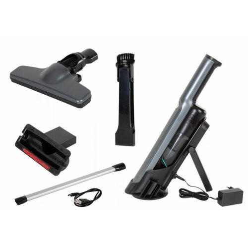 Cordless vacuum cleaner 230 V / 200 W with USB - silver-grey