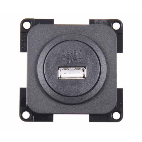 USB 1-way socket slate grey, loose