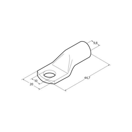 Compression cable lugs M10 for nominal cross section 50 mm - Set of 5