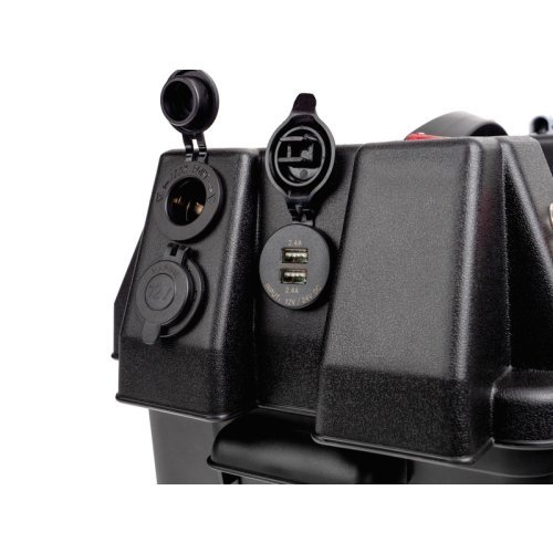 Battery box energy station with outdoor terminals