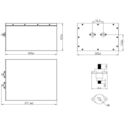 LiFePO4 battery Li200BHD - under seat battery Fiat Ducato