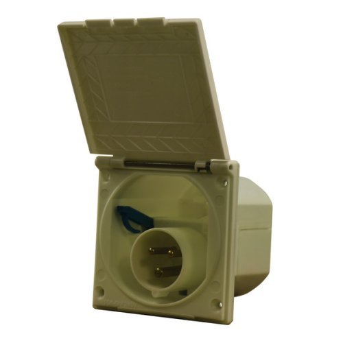 CEE input socket outlet, square cover