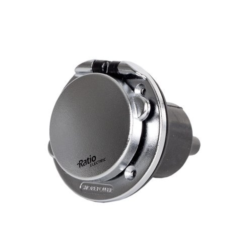 CEE built-in socket outlet - Silver-colored plastic housing