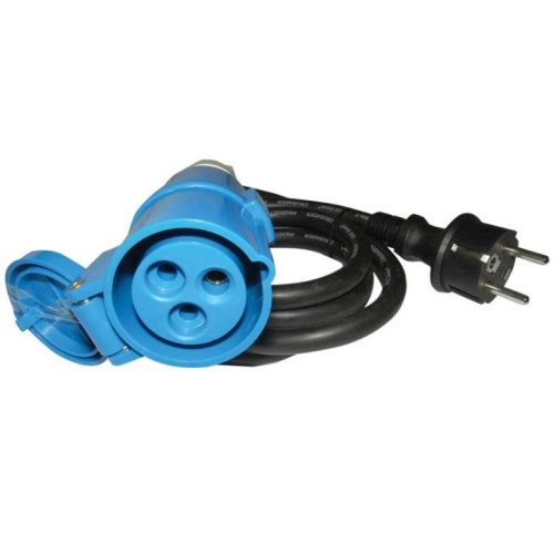Schuko plug / CEE coupler adapter cable - length 1.5 m
