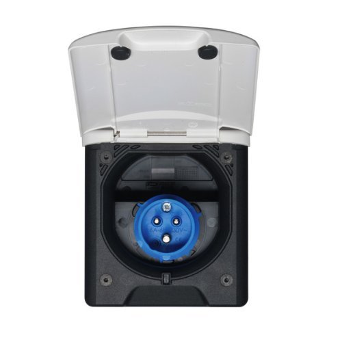 CEE Socket with magnetic lock - White - Loose