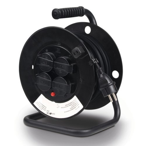 Cable drum with 4 Schuko sockets - 25 m