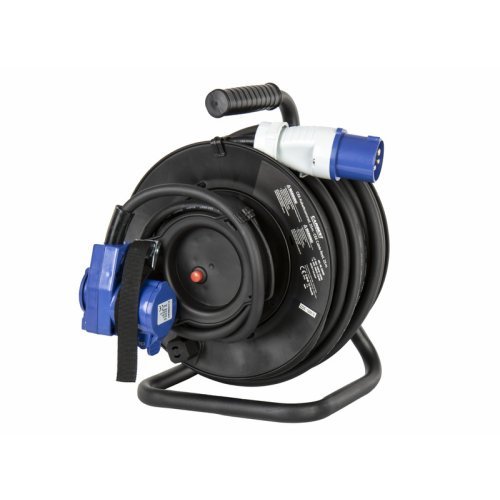 CEE cable drum H07RN-F 3G2.5mm2 - 25 m angled coupling