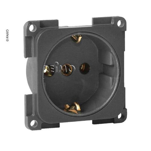 230V socket shockproof slate grey, loose