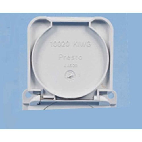 Hinged cover light grey Socket outlet 230V