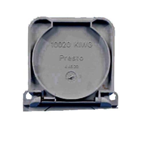 Hinged cover for socket outlet 230V grey