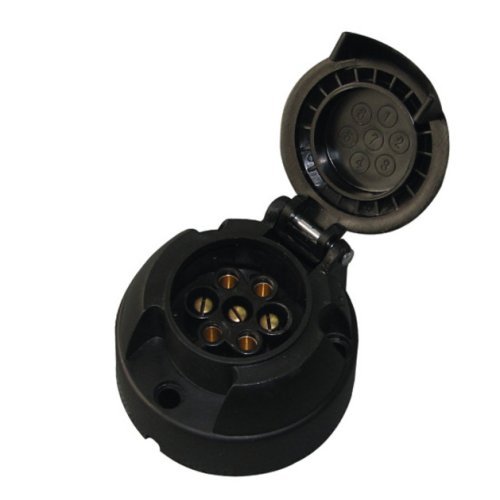 7-pole trailer socket for the towing vehicle Plastic