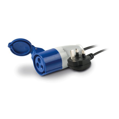 CEE adapter cable with plug GB, 0.4m long