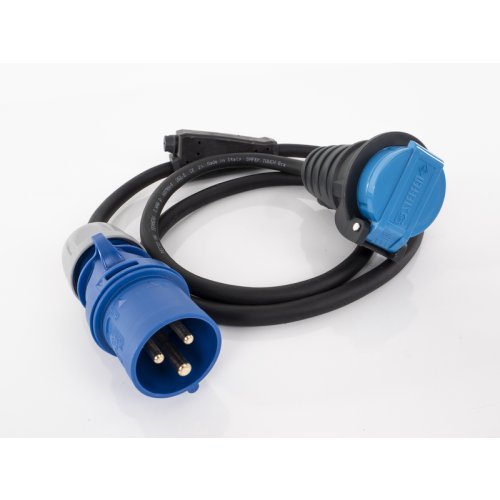 CEE adapter cable Switzerland (CEE plug and CH coupling) with 10 A fuse