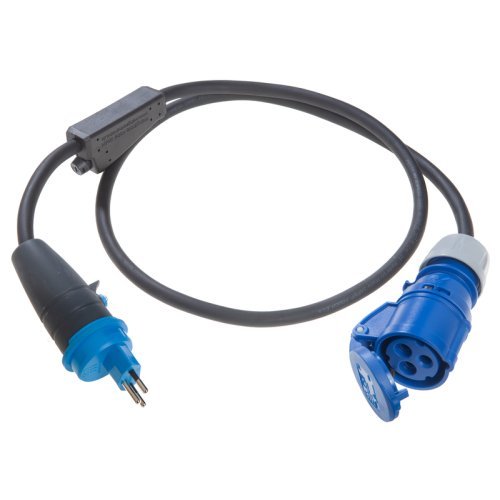 CEE adapter cable Switzerland (CH plug and CEE coupling) with 10A fuse