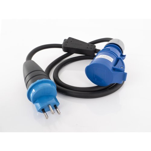 CEE adapter cable Switzerland (CH plug and CEE coupling) with 10A fuse