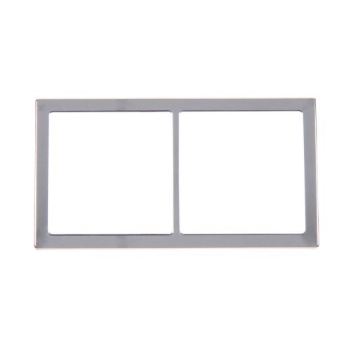 cover frame 2-fold 62x115mm, silver chrome