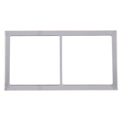 cover frame 2-fold 62x115mm, silver chrome (loose)