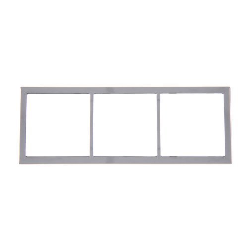 Cover frame 3-fold 62x168mm, silver chrome