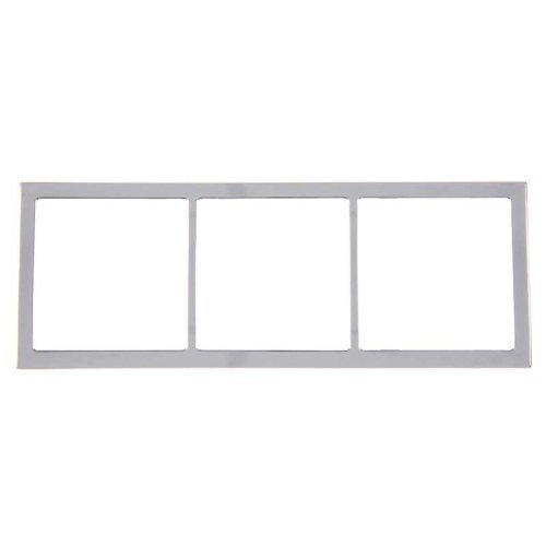 Cover frame 3-fold 62x168mm, silver chrome (loose)