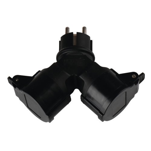 Schuko distributor plug, rubber