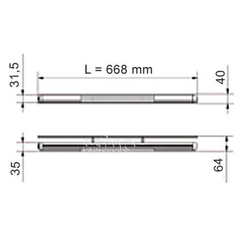 Des.lampe Stilo LED66,8cm