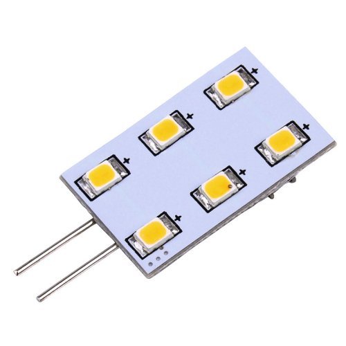 LED G4 illuminant, 1,2W, 90 Lumen, 6x warm white SMD