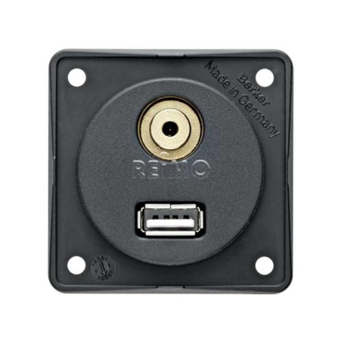 USB/audio built-in socket, anthracite loose