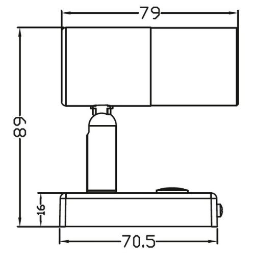 12V LED spot with touch switch and USB port in base