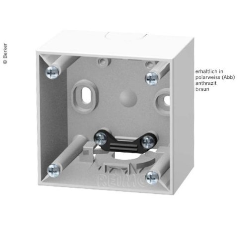 Berker surface mounted housing high, anthracite glossy