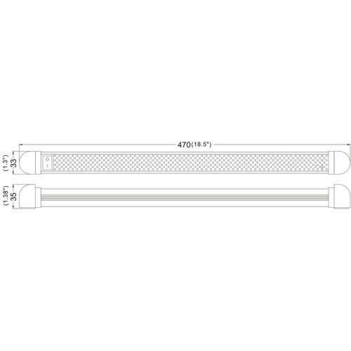12 V LED line light - 470 mm