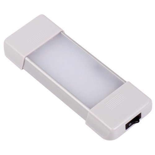 12V LED light with on/off switch, length: 170mm, 18 LEDs, aluminium