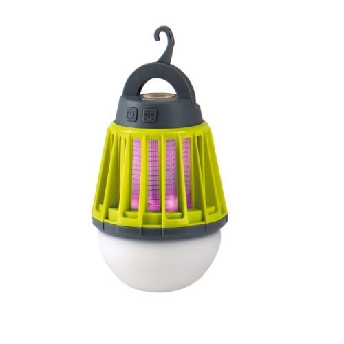 Battery camping light with mosquito protection
