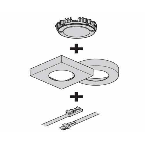 Built-in housing square for 83580, black matt, 65x65x2,6mm