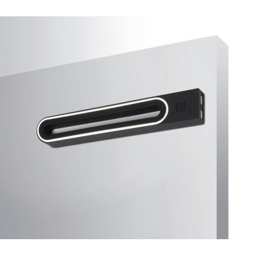 LED wall lamp with 2 USB ports