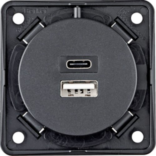 USB-A/-C charging socket - Anthracite matt