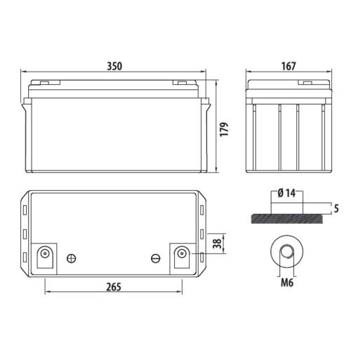 Deep Cycle AGM Power Line Battery 80 Ah