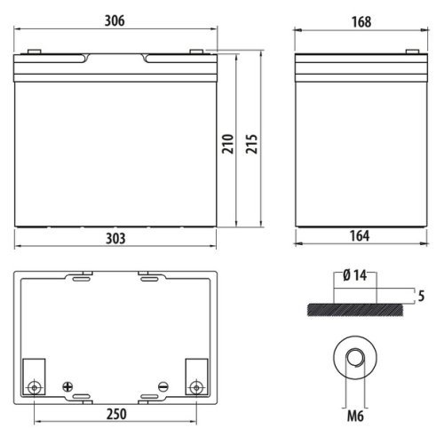 Deep Cycle AGM Power Line Battery 90 Ah
