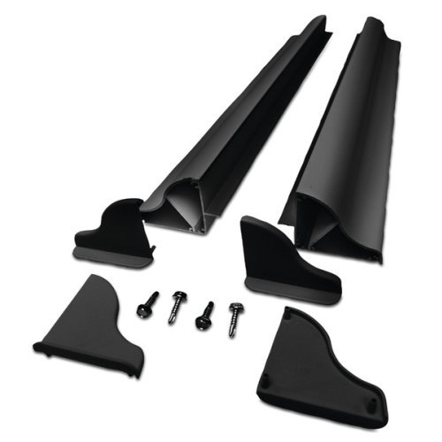 Solar panel aluminum mounting spoiler set - width up to 840 mm - Black