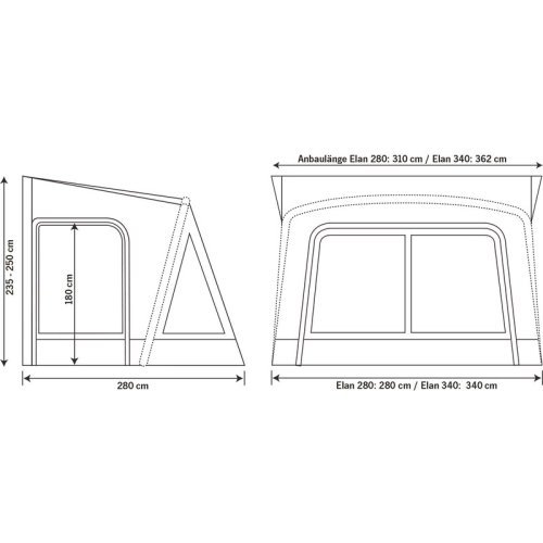 Outdoor Revolution ELAN 280 caravan awning