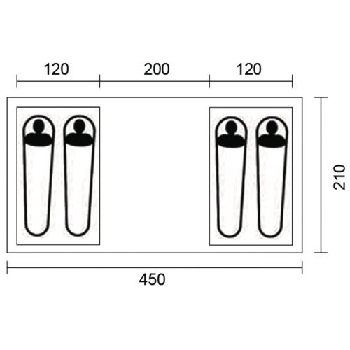 4 Man Tent, 4 Man Dome Tent, CREASTONE PEAK Reimo Tent Technology