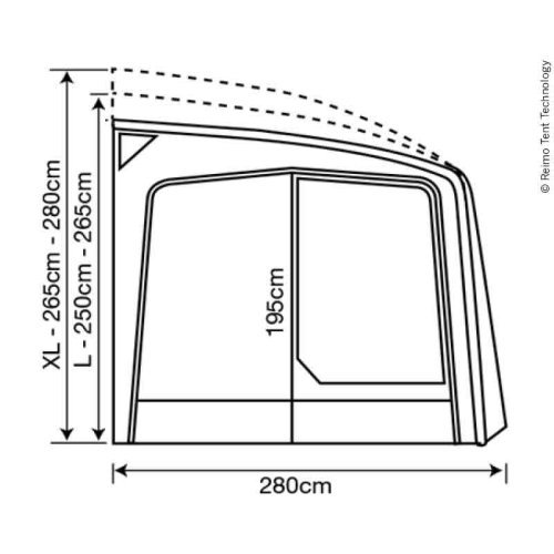 Motorhome awning Eclipse Pro 380 XL