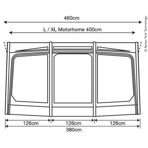 Motorhome awning Eclipse Pro 380 XL